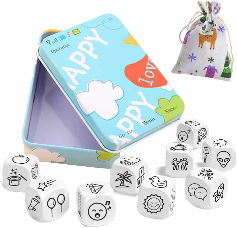 Paquete de 9 cubos happy story caja de hierro dise o creativo para ni os  juego de narraci n de historias para ni os y adultos