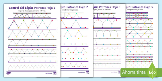 Hojá de actividad: Control del lápiz Patrones- Guía de trabajo